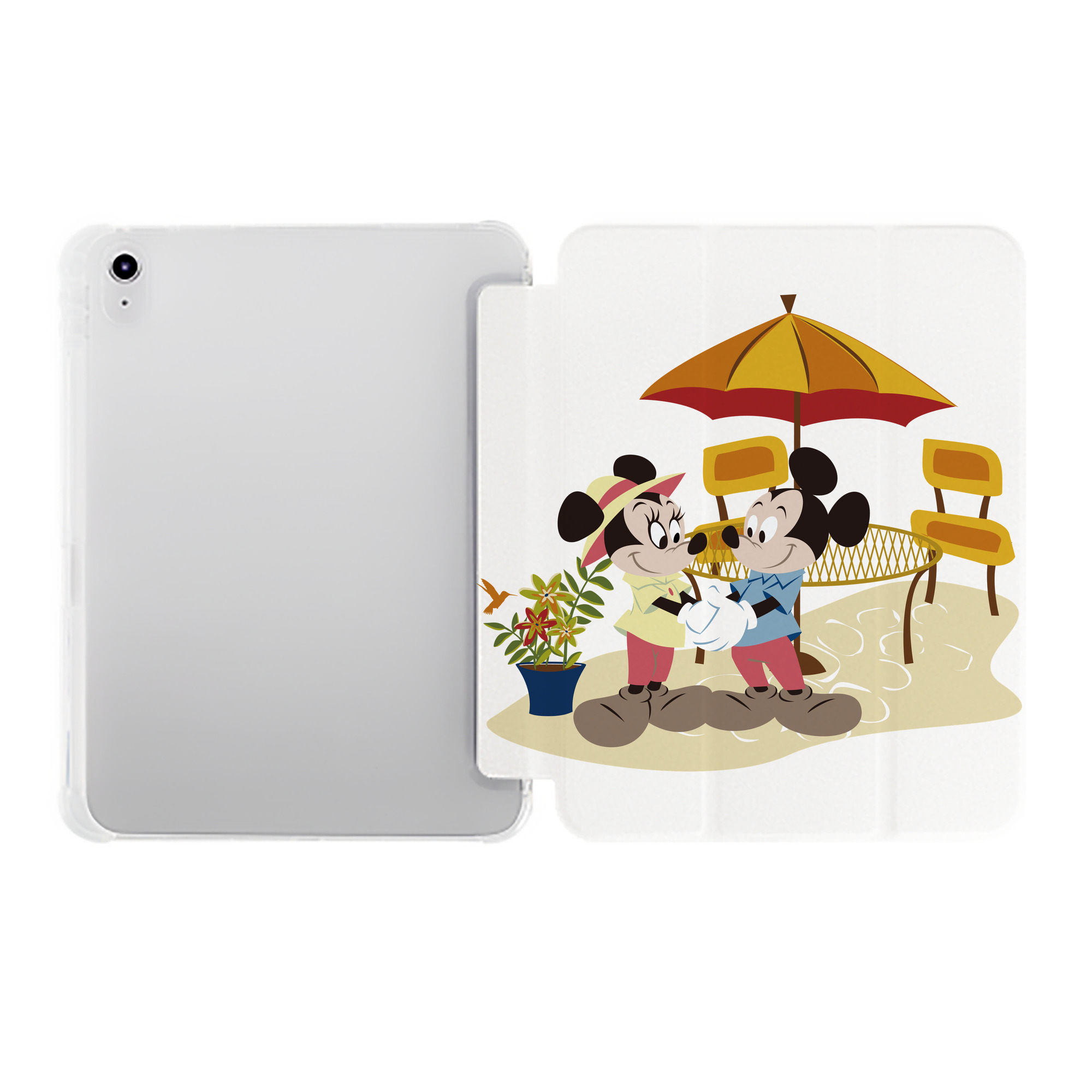 （画像用） ミッキーマウス Mickey Mouse IPad ケース ペン収納付き 三つ折りスタンド PUレザー×シリコン 対応機種9.5/10.5/10.9インチ